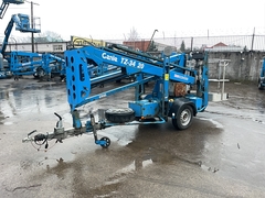 Genie TZ34 (12m) - Left Front - Used Trailer-Mounted Boom Lift