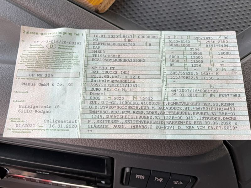 2020 DAF XF 530 FT-45510202