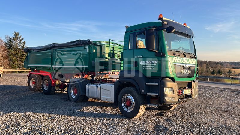 MAN TGS 18.500 4x4H BLS avec 2023 Kempf SKD 32/2 semi-remorque benne basculante 3 voies - - Camion Benne d’Occasion