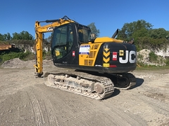 JCB JS145LC 4F - Arrière gauche - Pelle sur chenilles d’Occasion